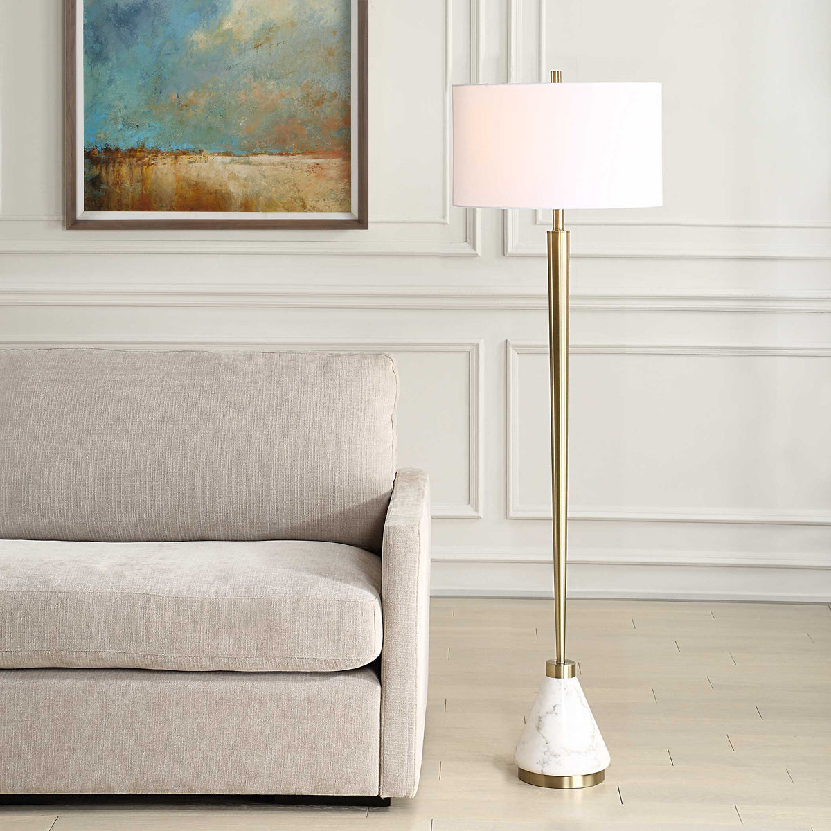 Curran Tapered Metal Floor Lamp