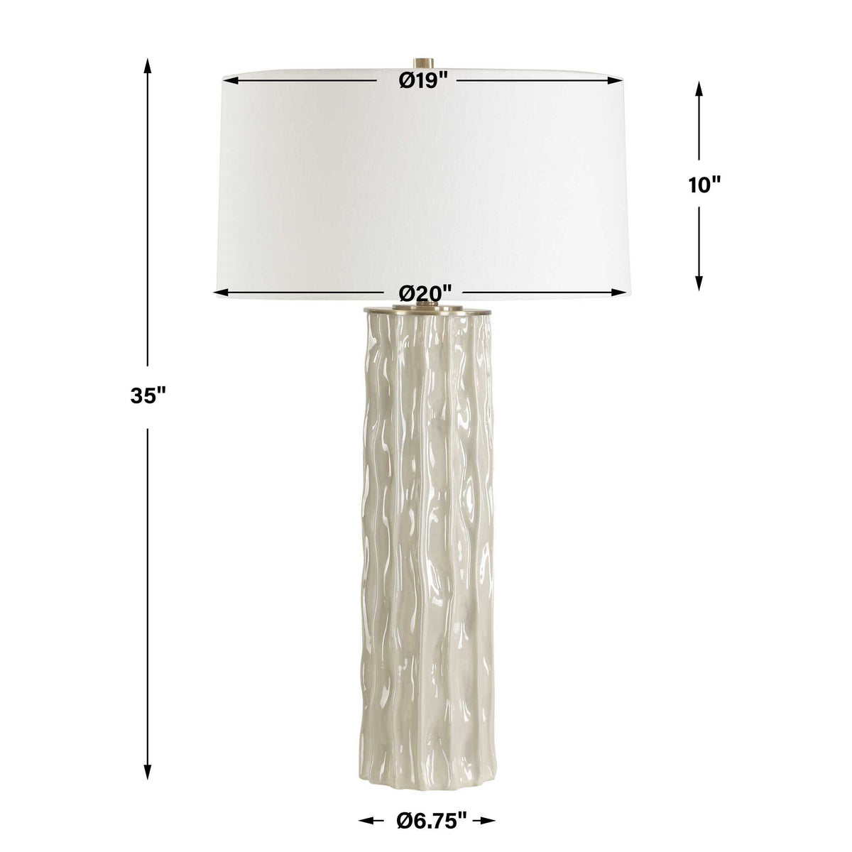 Parilli Taupe Gray Table Lamp