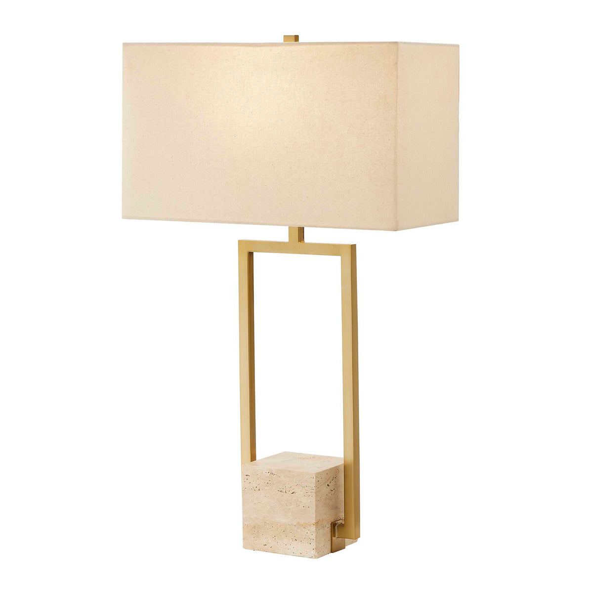 Warrick Modern Travertine Table Lamp