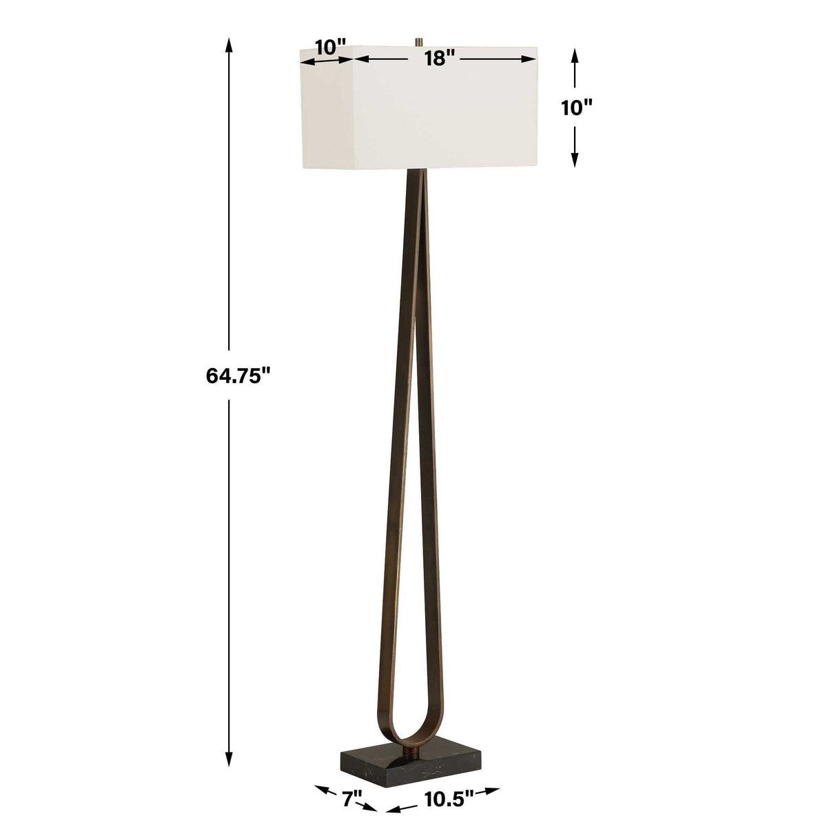 Galloway Minimalist Bronze Floor Lamp