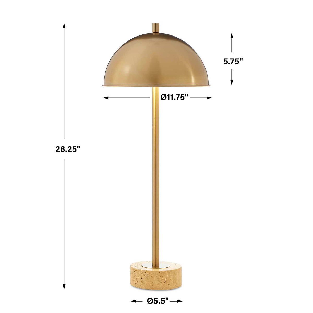 Dunham Brass Buffet Lamp