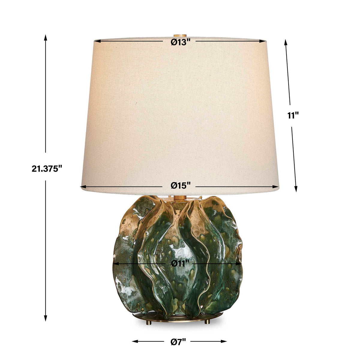 Guinevere Deep Green Table Lamp