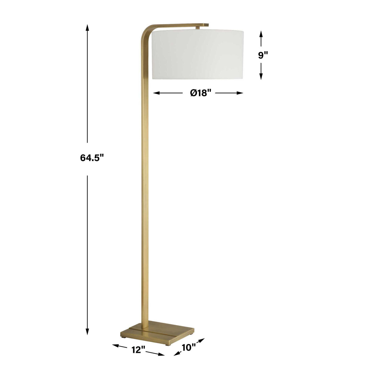 Laight Antique Brass Floor Lamp