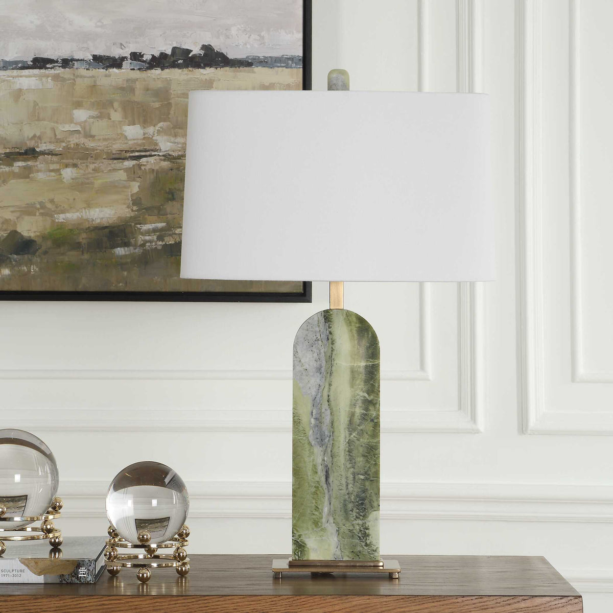 Moorea Green Marble Table Lamp