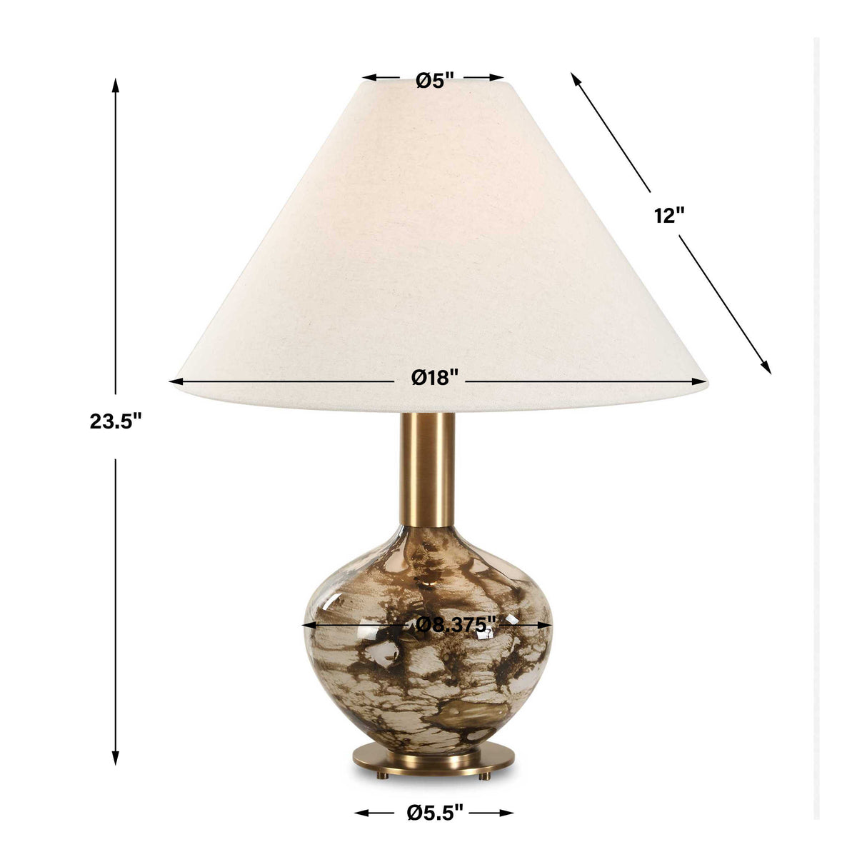 Montagu Dark Brown Table Lamp