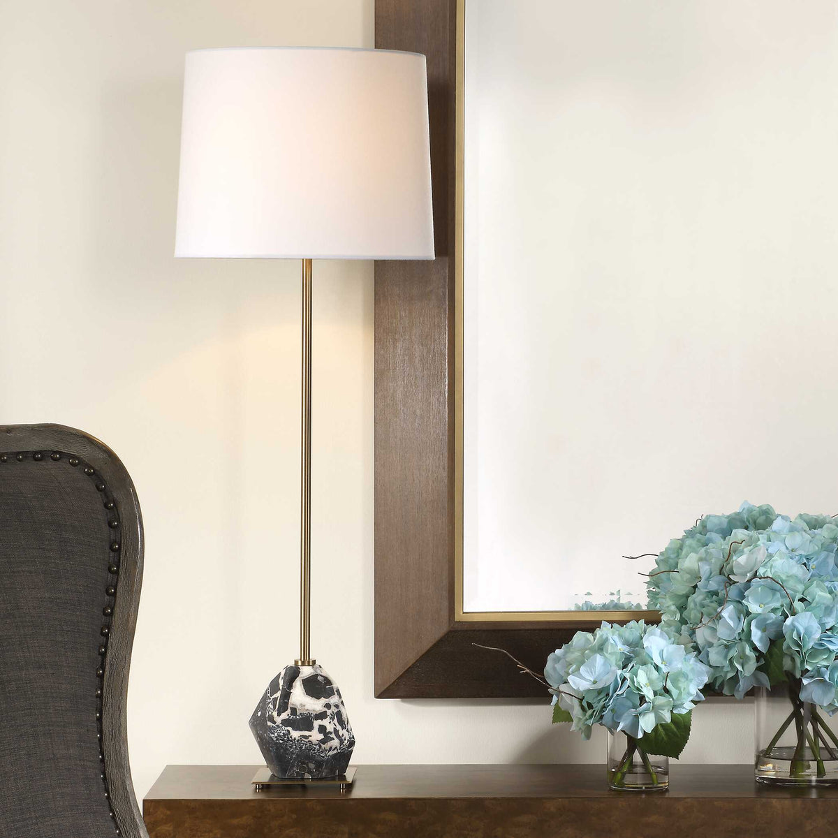 Rowland Panda Marble Buffet Lamp