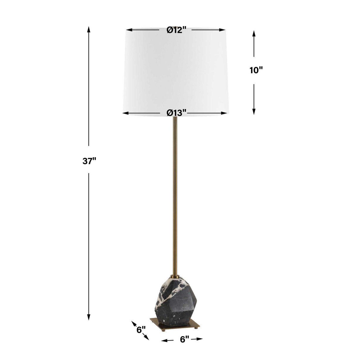 Rowland Panda Marble Buffet Lamp
