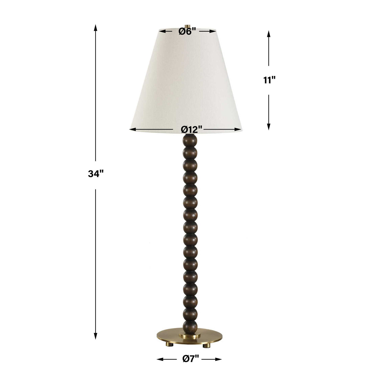 Gallus Wood Spheres Table Lamp