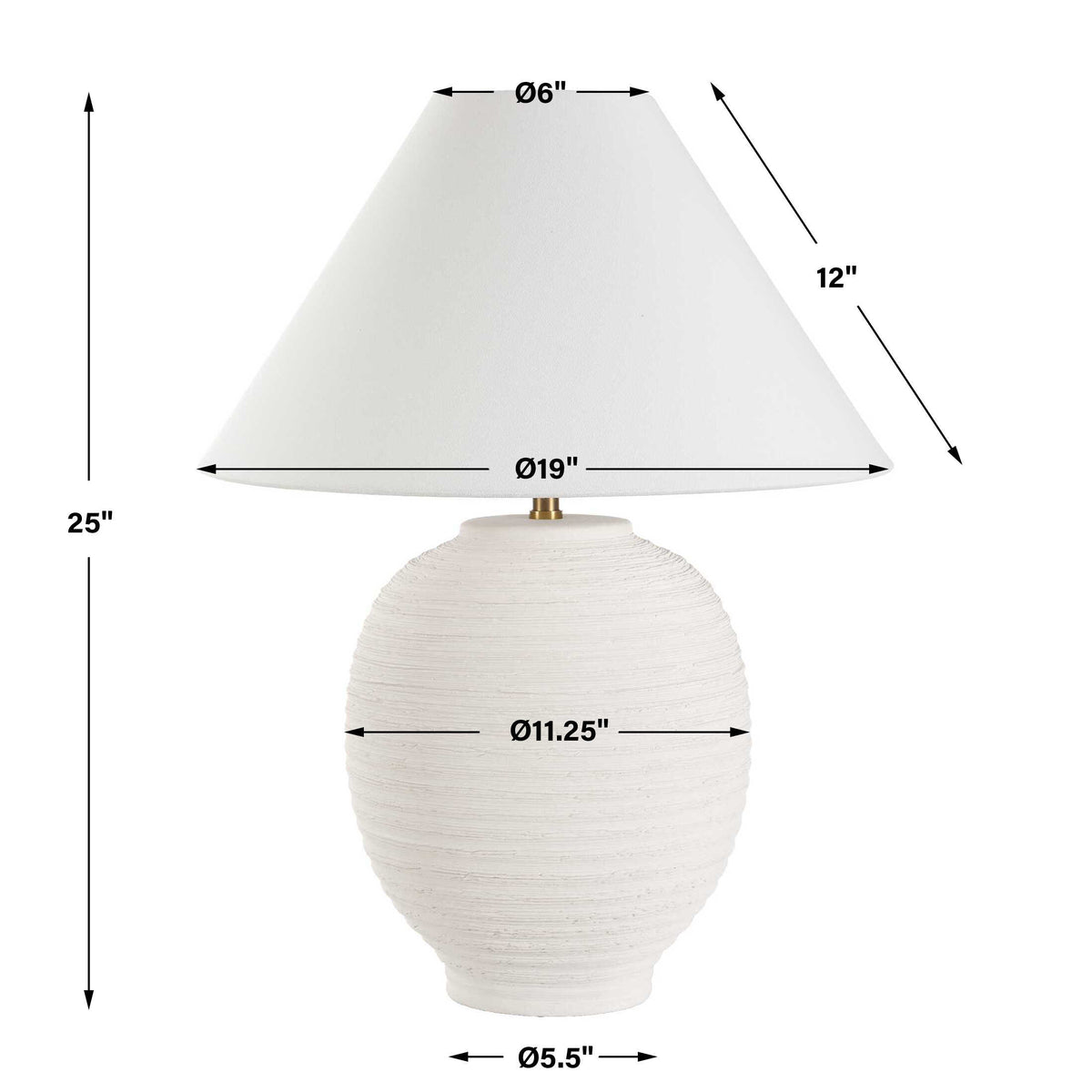 Rocio Ceramic White Table Lamp