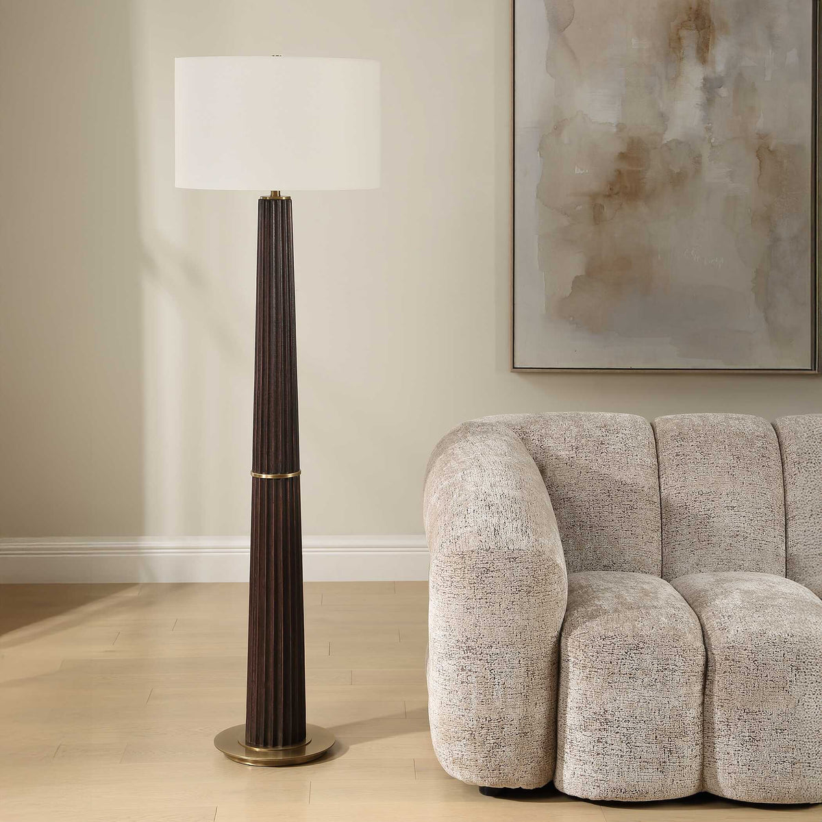 Forage Dark Oak Floor Lamp