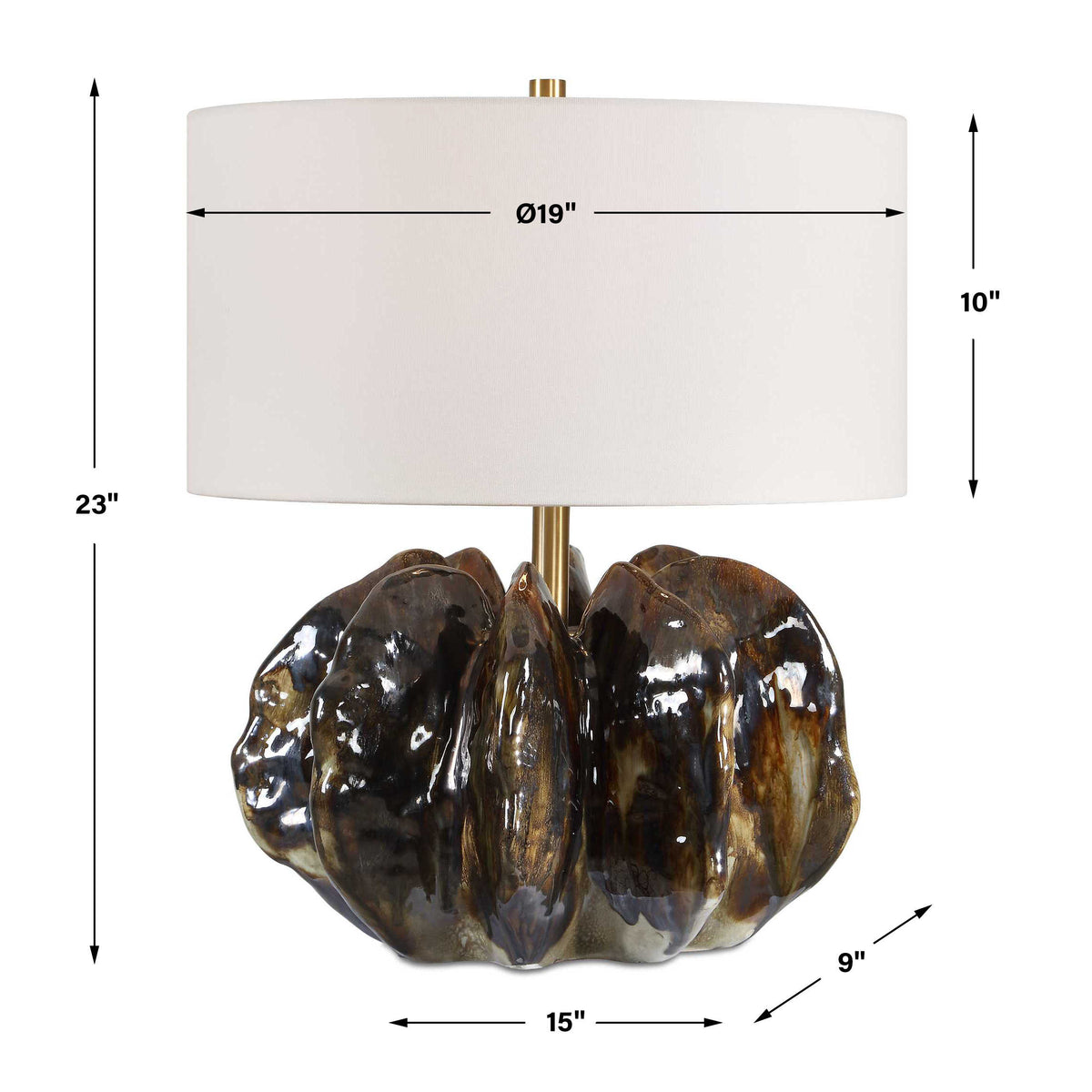 Jaudon Brown Glass Table Lamp