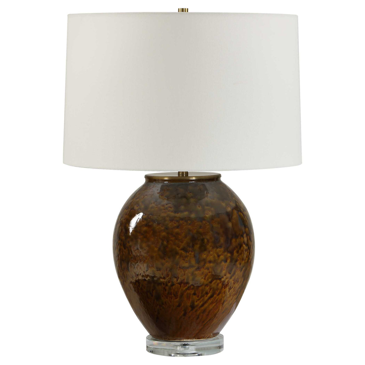 Rye Glazed Brown Table Lamp