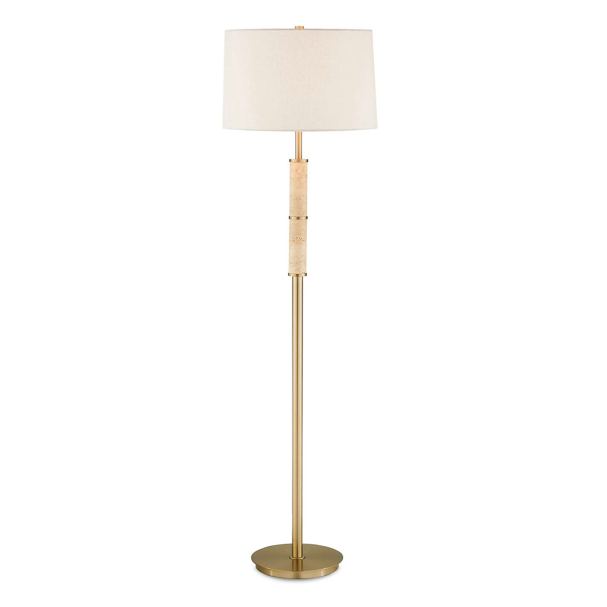 Verlaine Travertine Floor Lamp