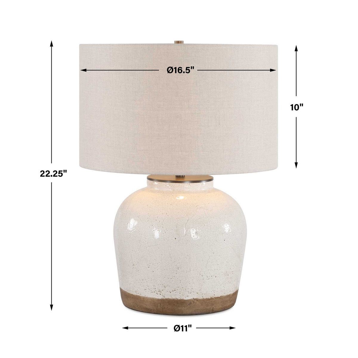 Jarret Glaze White Table Lamp