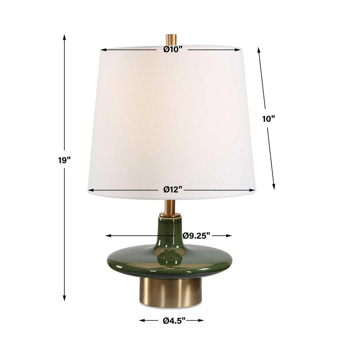 Sieler Glossy Green Table Lamp