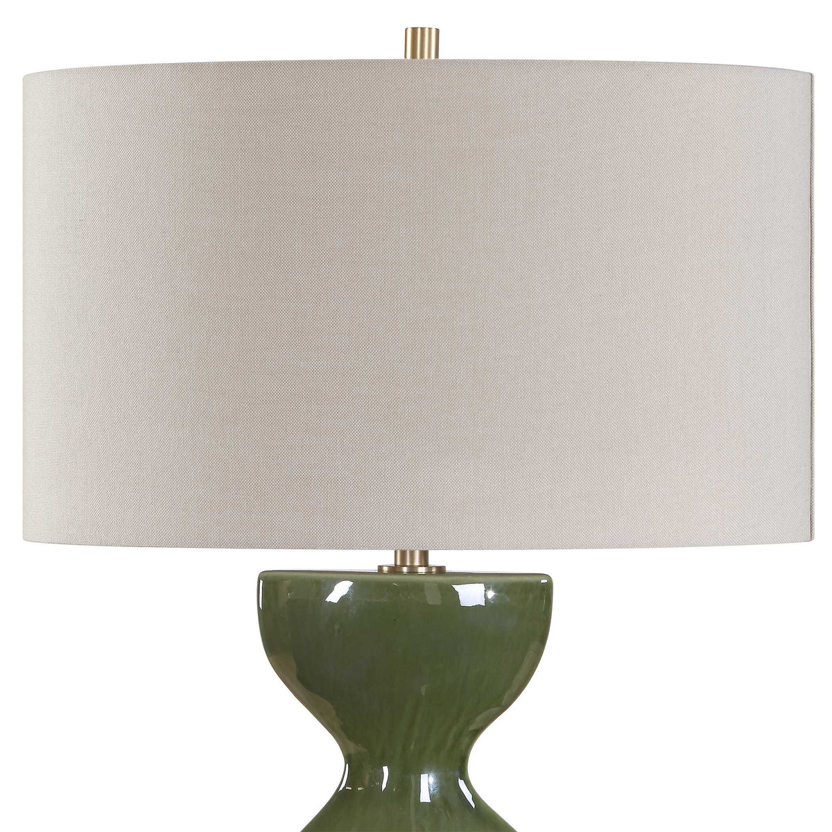 Curhan Green Glaze Table Lamp