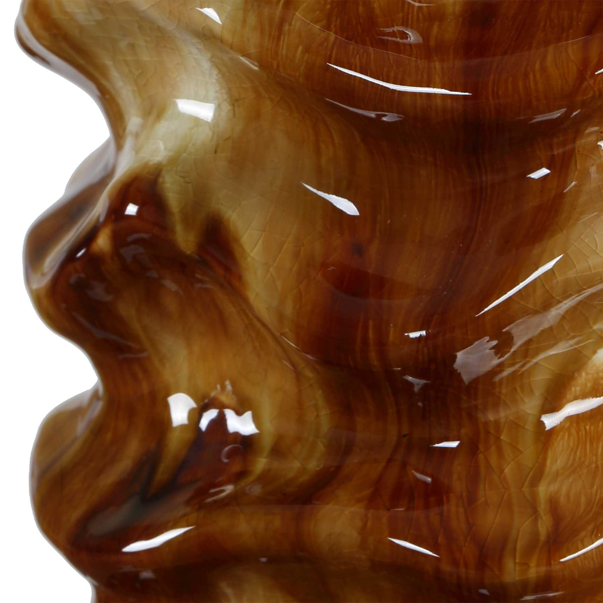 Bassa Brown Cream Glazed Table Lamp
