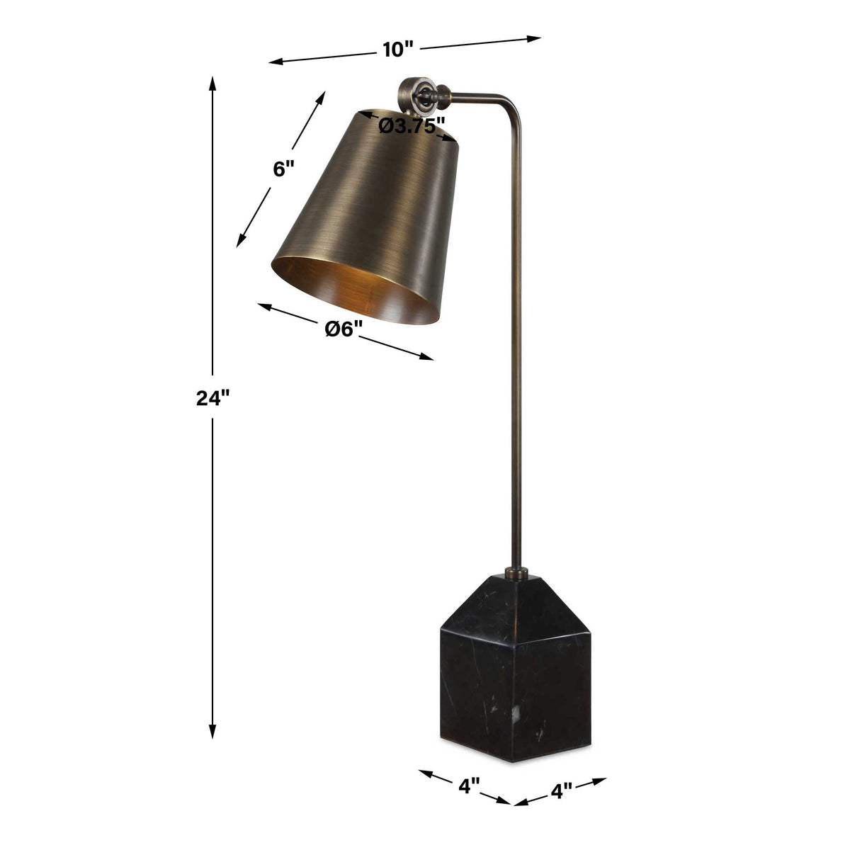 Hutchinson Bronze Desk Lamp