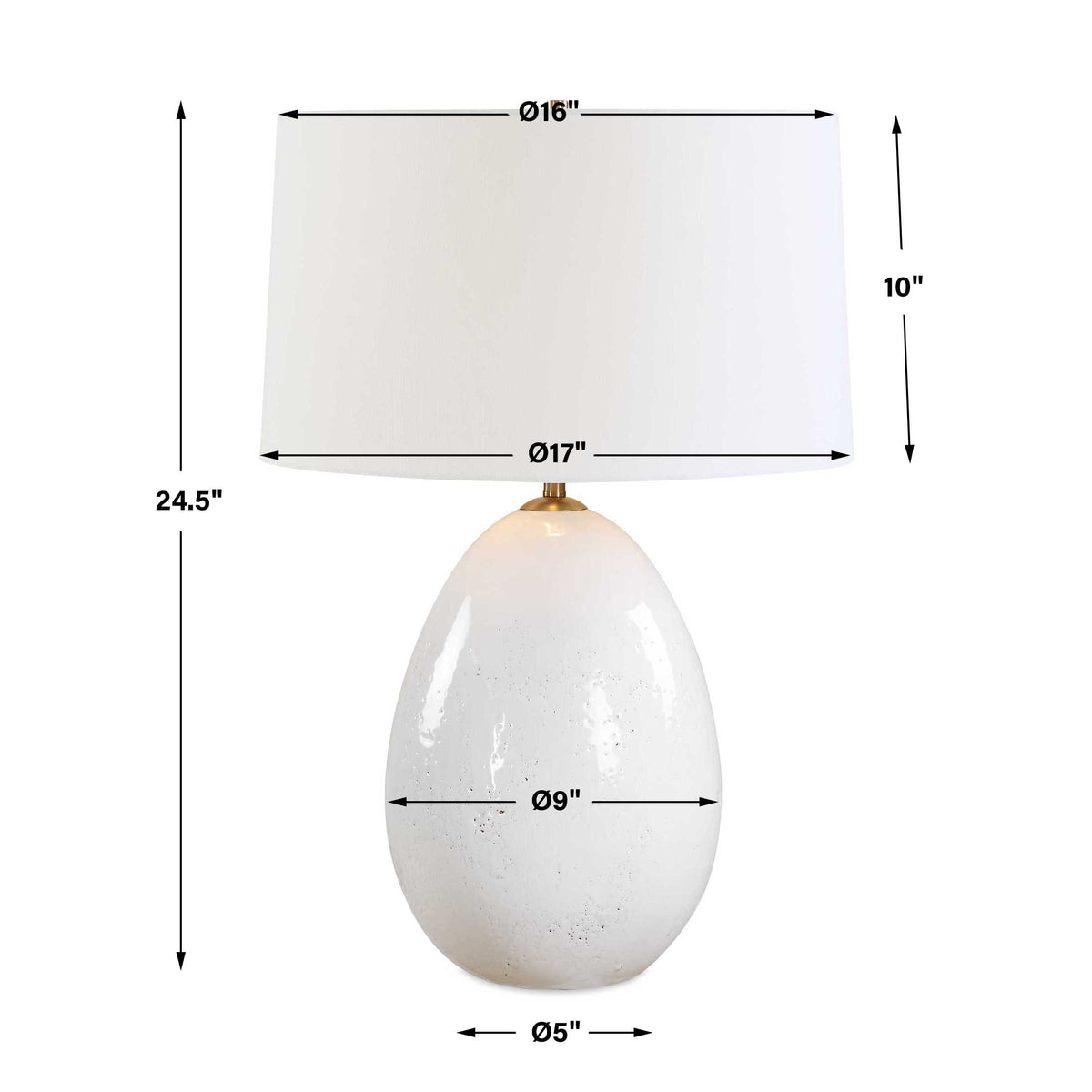 Avery White Glaze Table Lamp