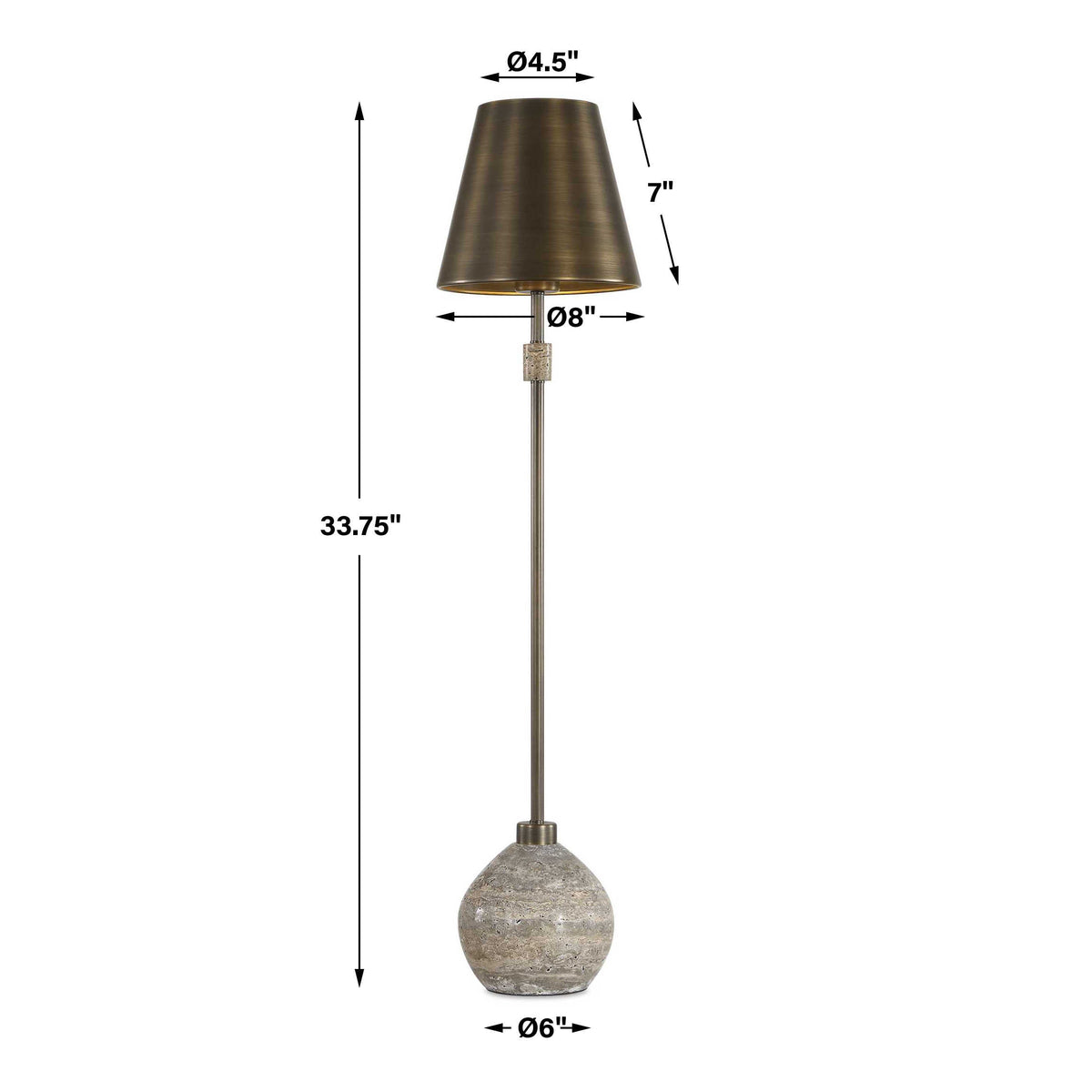 Jaycee Dark Travertine Buffet Lamp