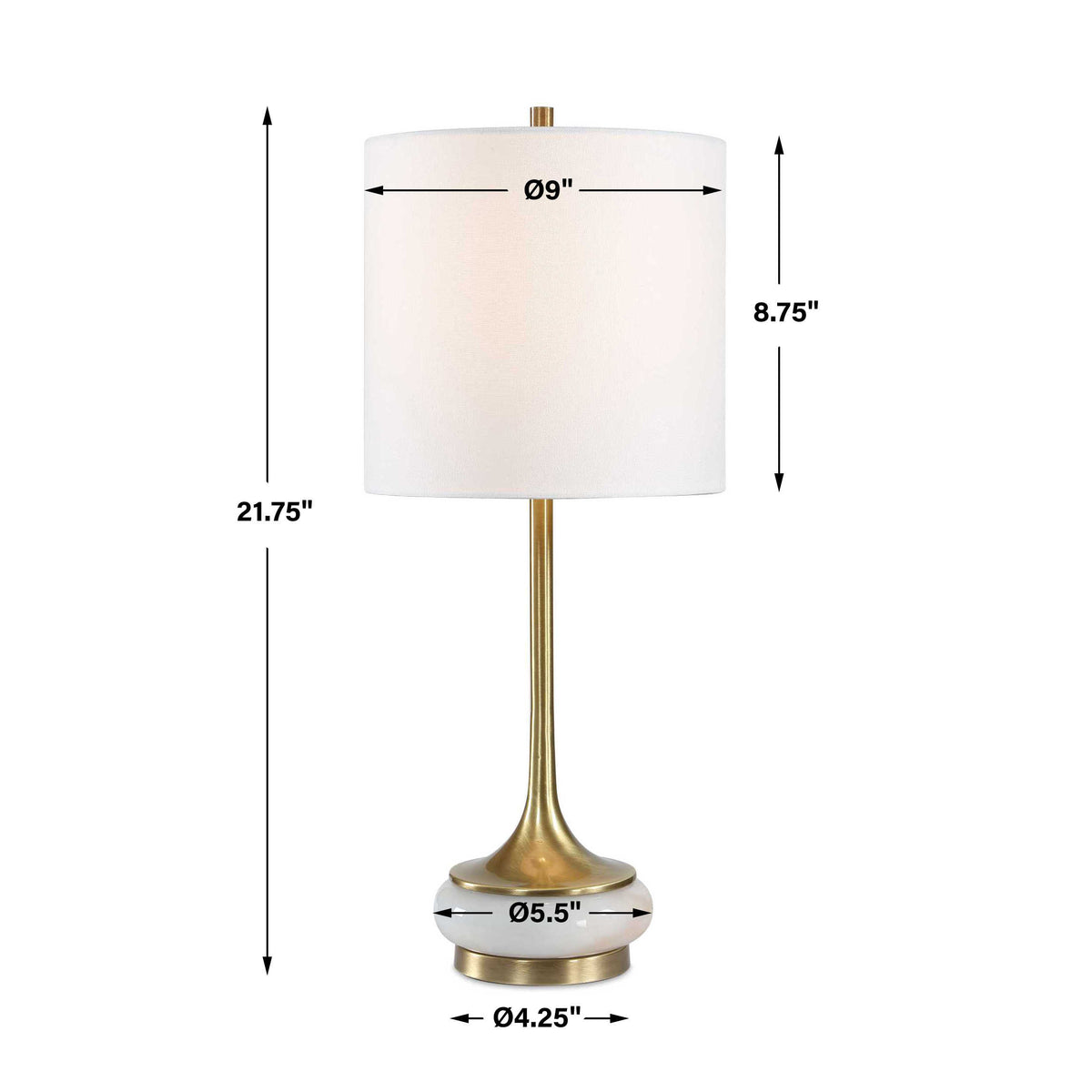 Molena Brass & Pearly Stone Table Lamp
