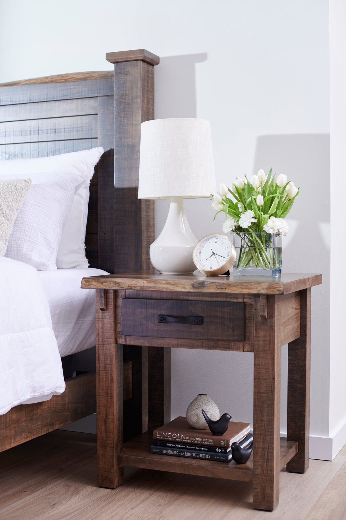 Westbury 1 Drawer Night Stand - Open Shelf