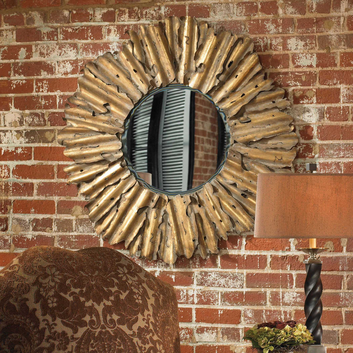 Hemani Antique Gold Mirror