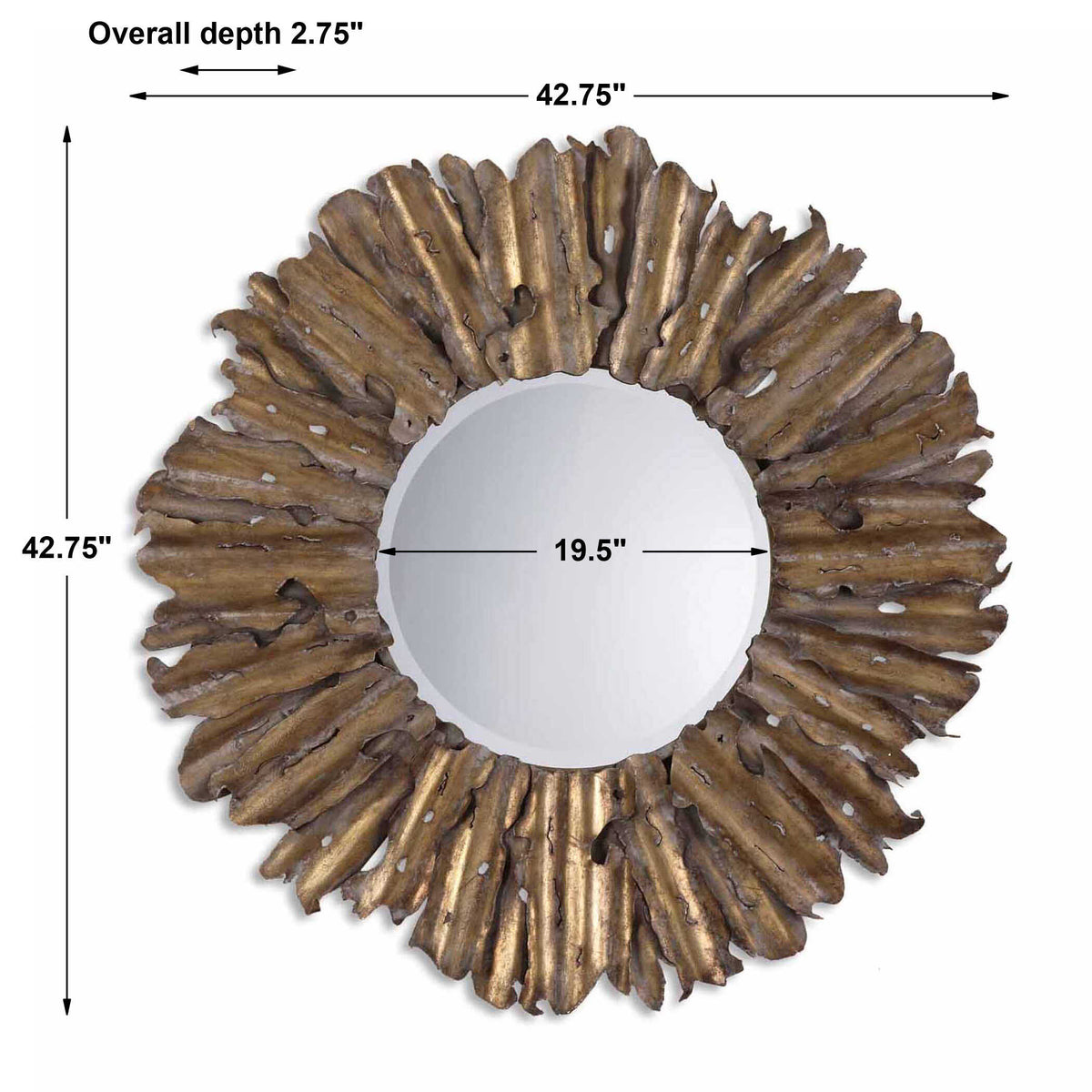 Hemani Antique Gold Mirror