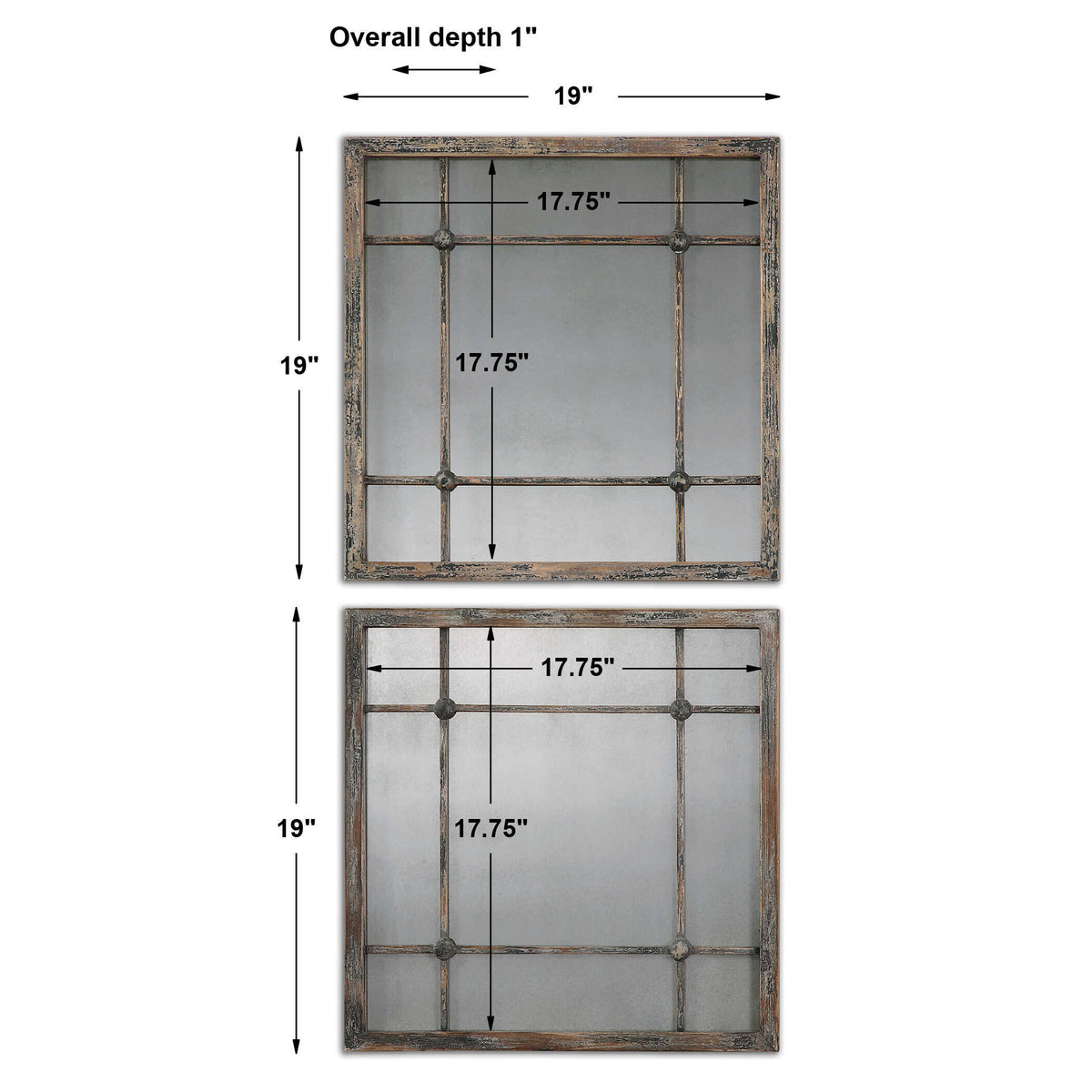 Saragano Square Mirrors Set/2