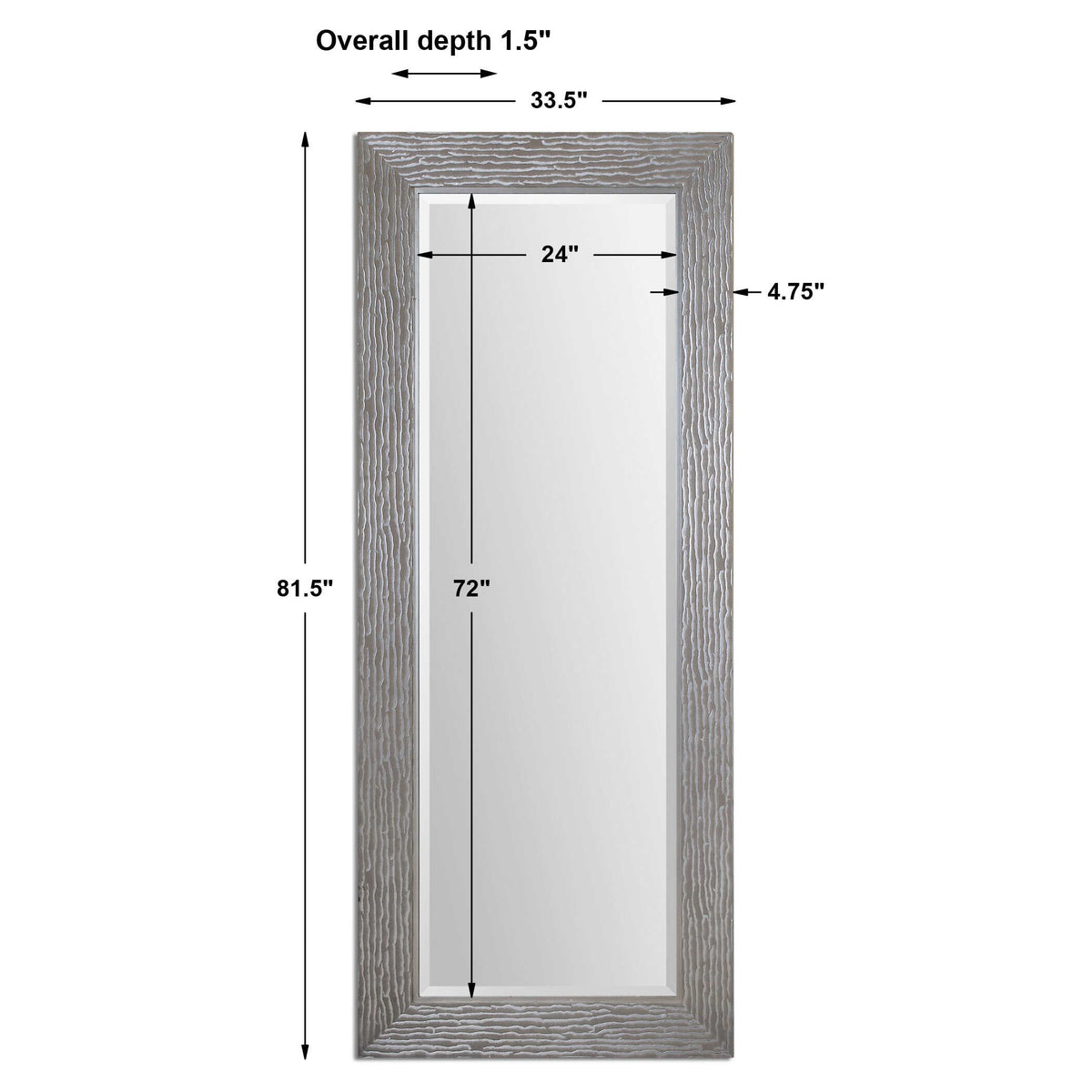 Amadeus Large Silver Mirror
