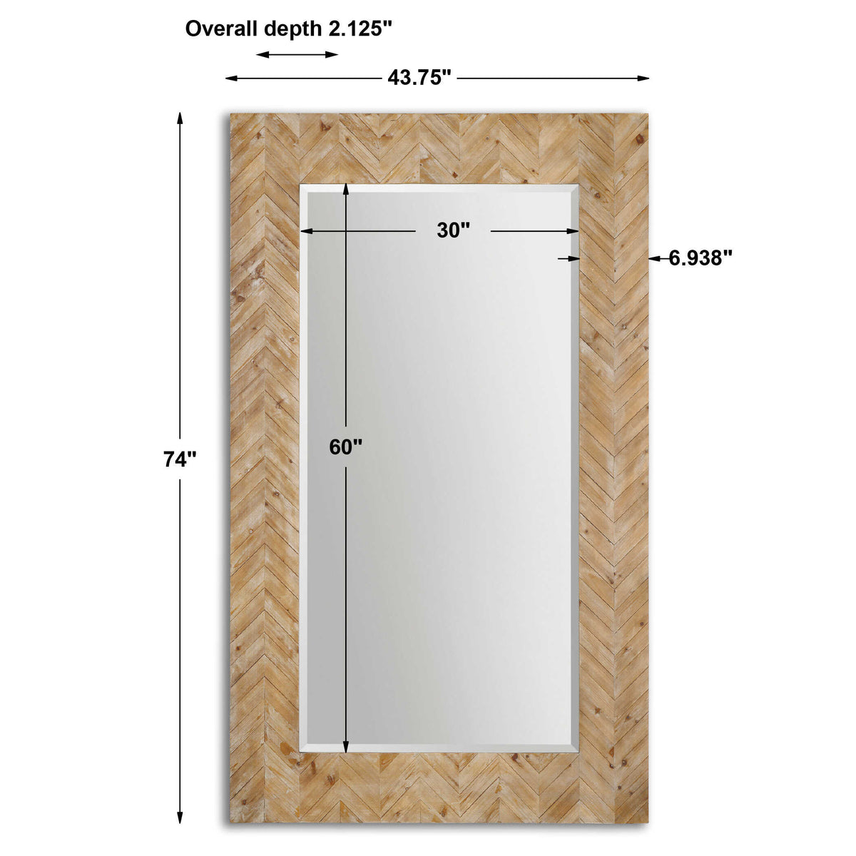 Demetria Oversized Wooden Mirror