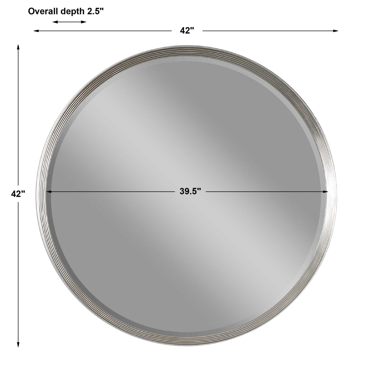Serenza Round Silver Mirror