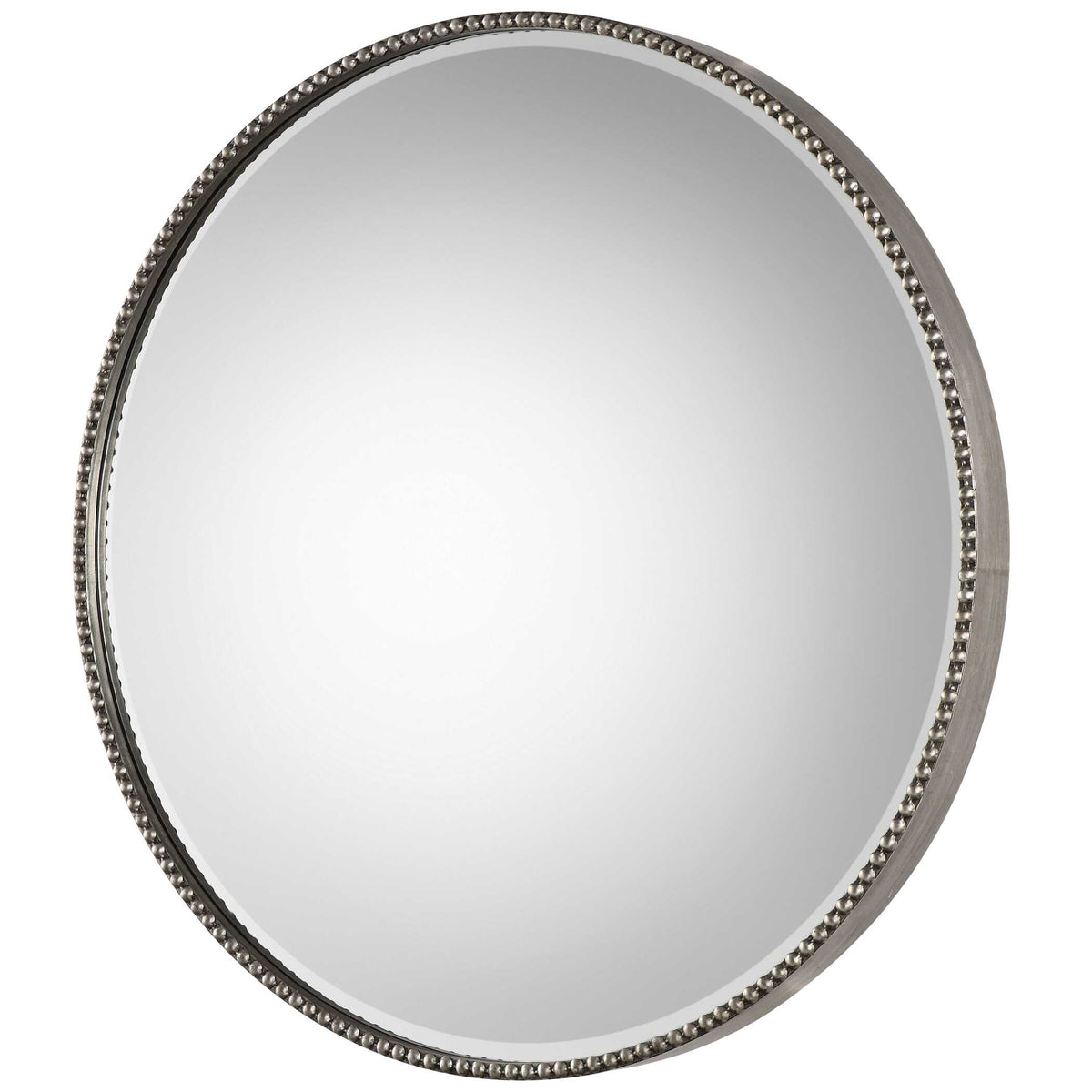 Stefania Beaded Round Mirror