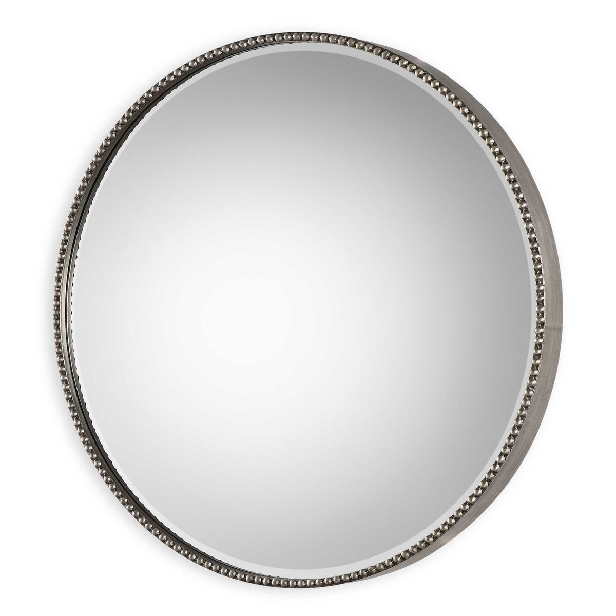 Stefania Beaded Round Mirror