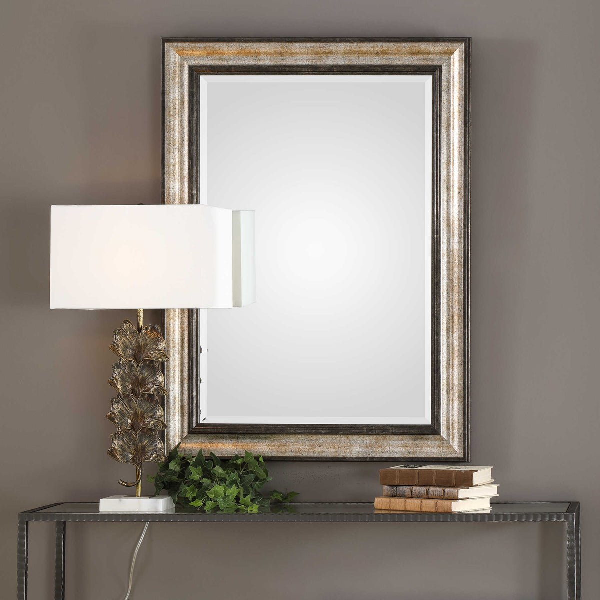 Shefford Antiqued Silver Mirror