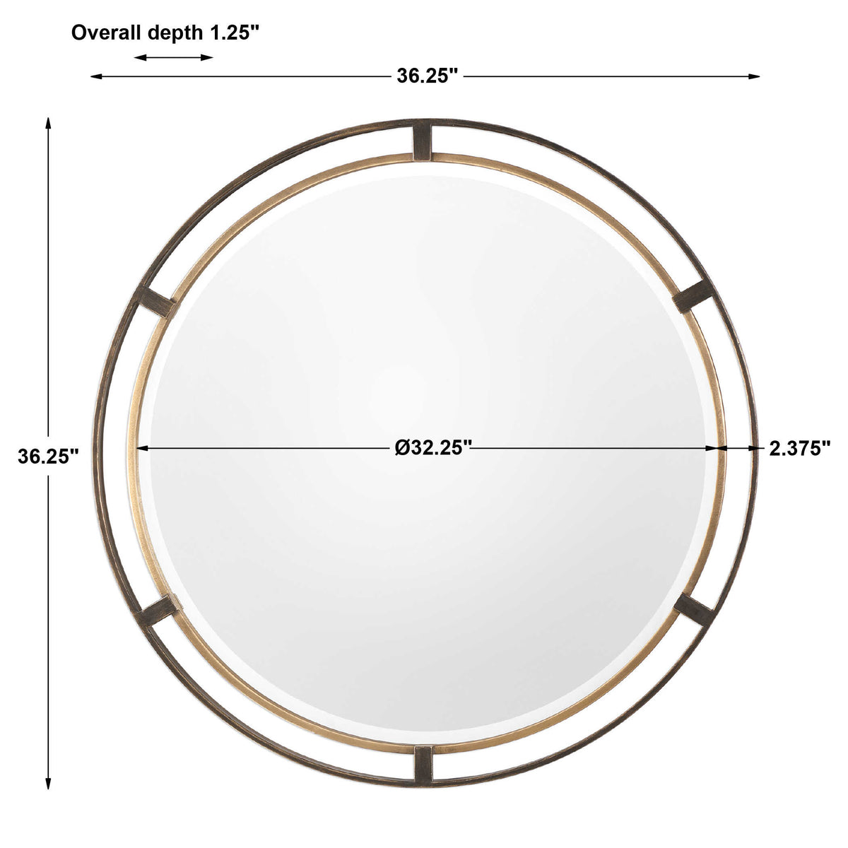 Carrizo Bronze Round Mirror