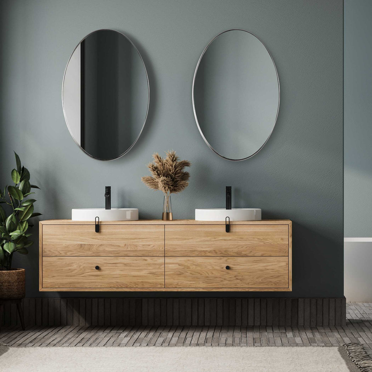 Pursley Brushed Nickel Oval Mirror