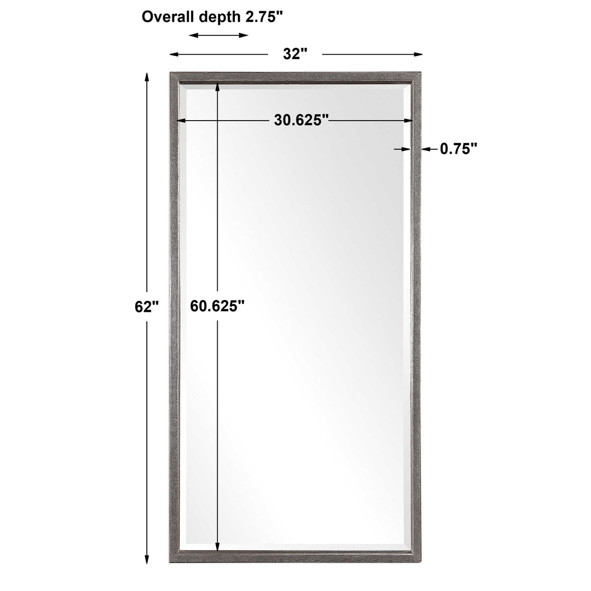 Gabelle Metallic Silver Mirror