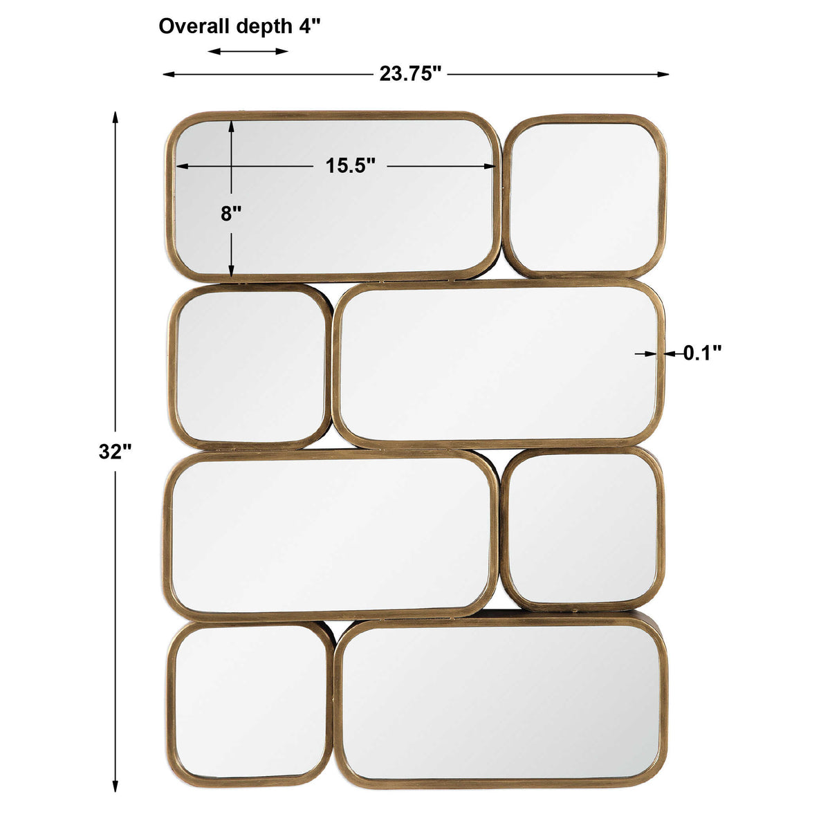 Canute Modern Gold Mirror