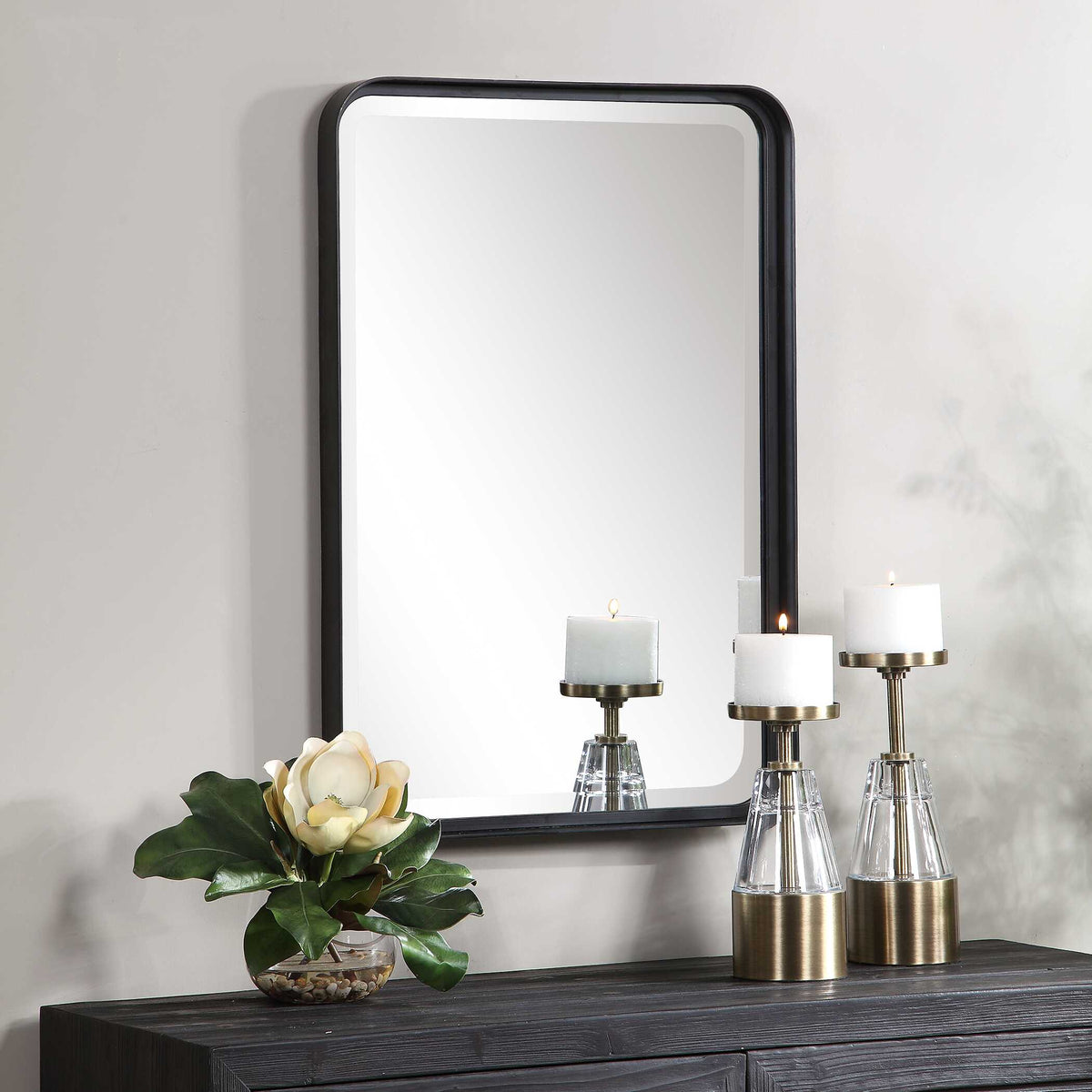 Croften Black Vanity Mirror