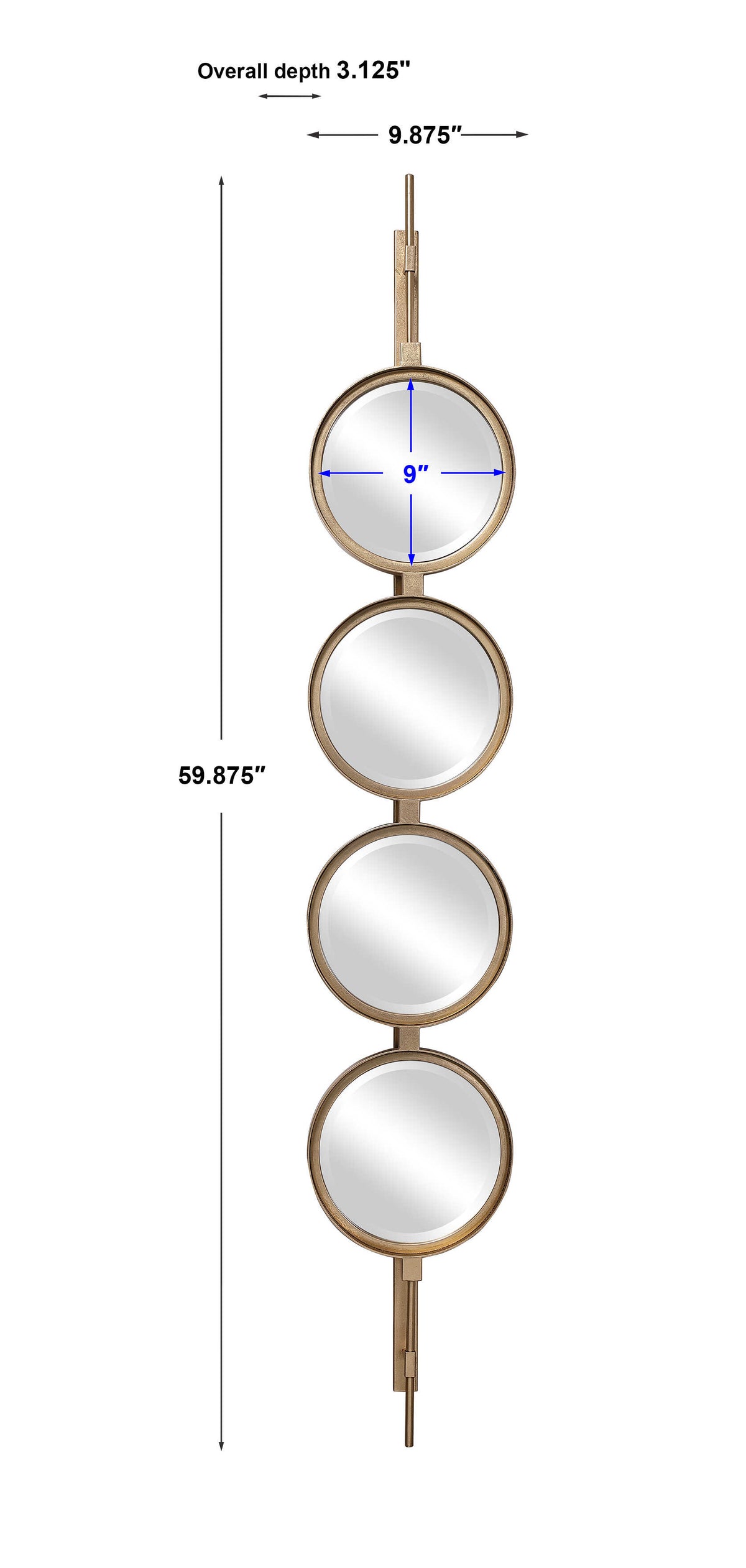 Button Gold Mirror