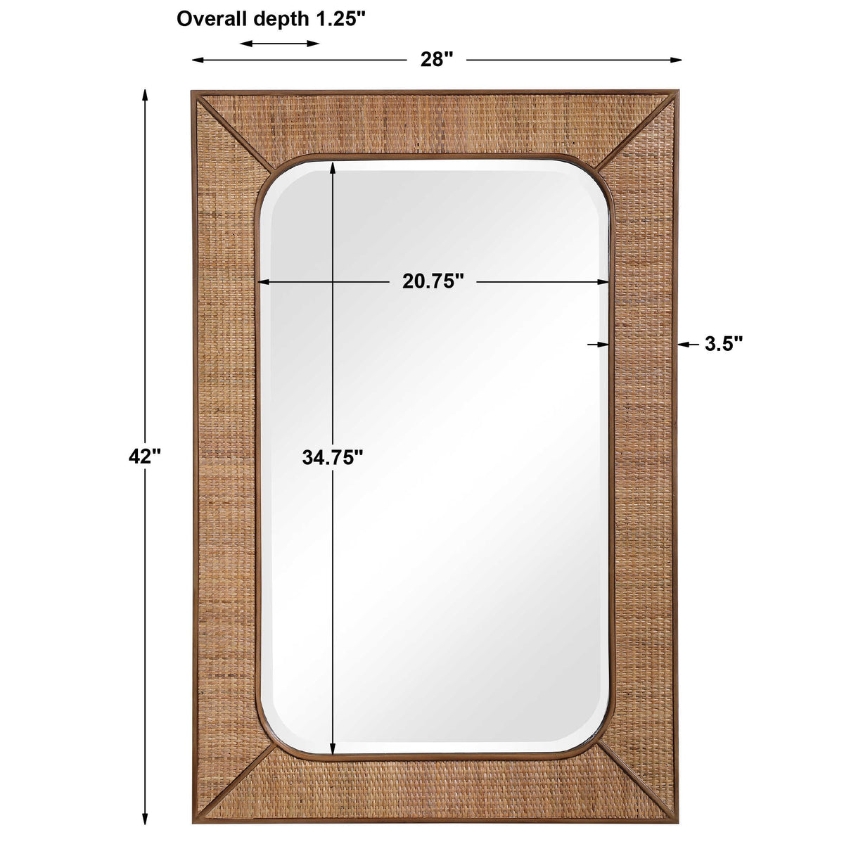 Tahiti Rattan Mirror