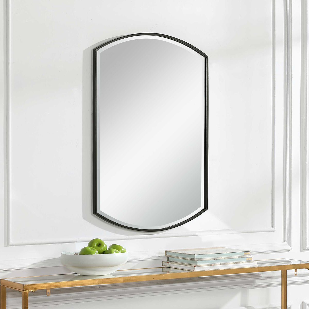 Shield Shaped Iron Mirror