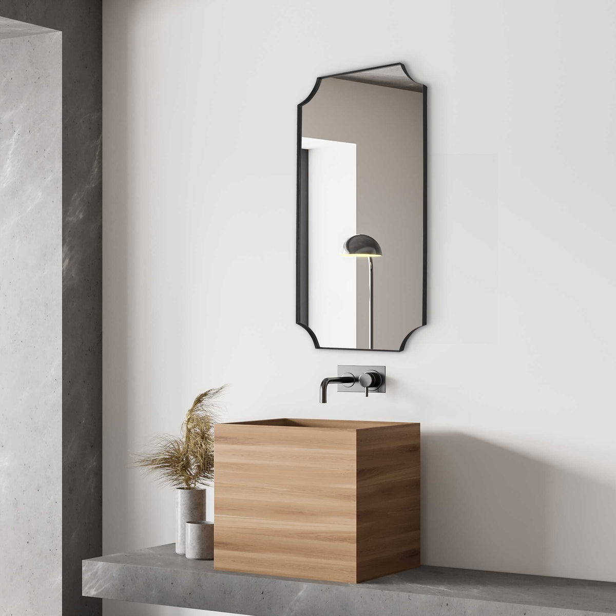 Lennox Scalloped Corner Mirror