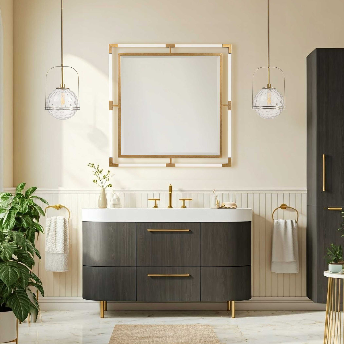 Balkan Golden Square Mirror