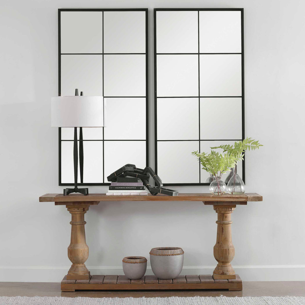 Rousseau Iron Window Mirror