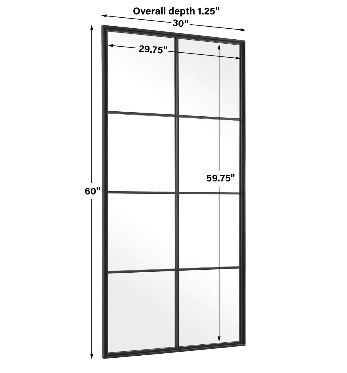 Rousseau Iron Window Mirror