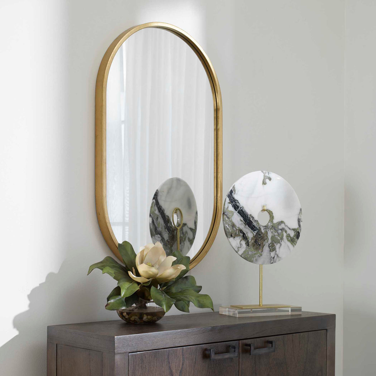 Varina Minimalist Oval Mirror