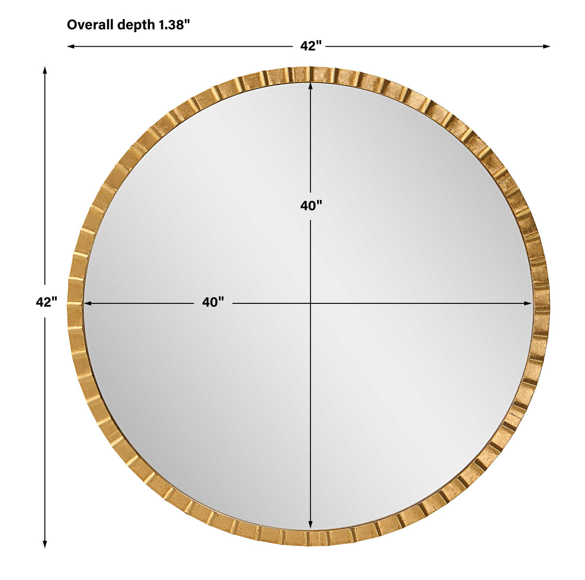 Dandridge Gold Round Mirror