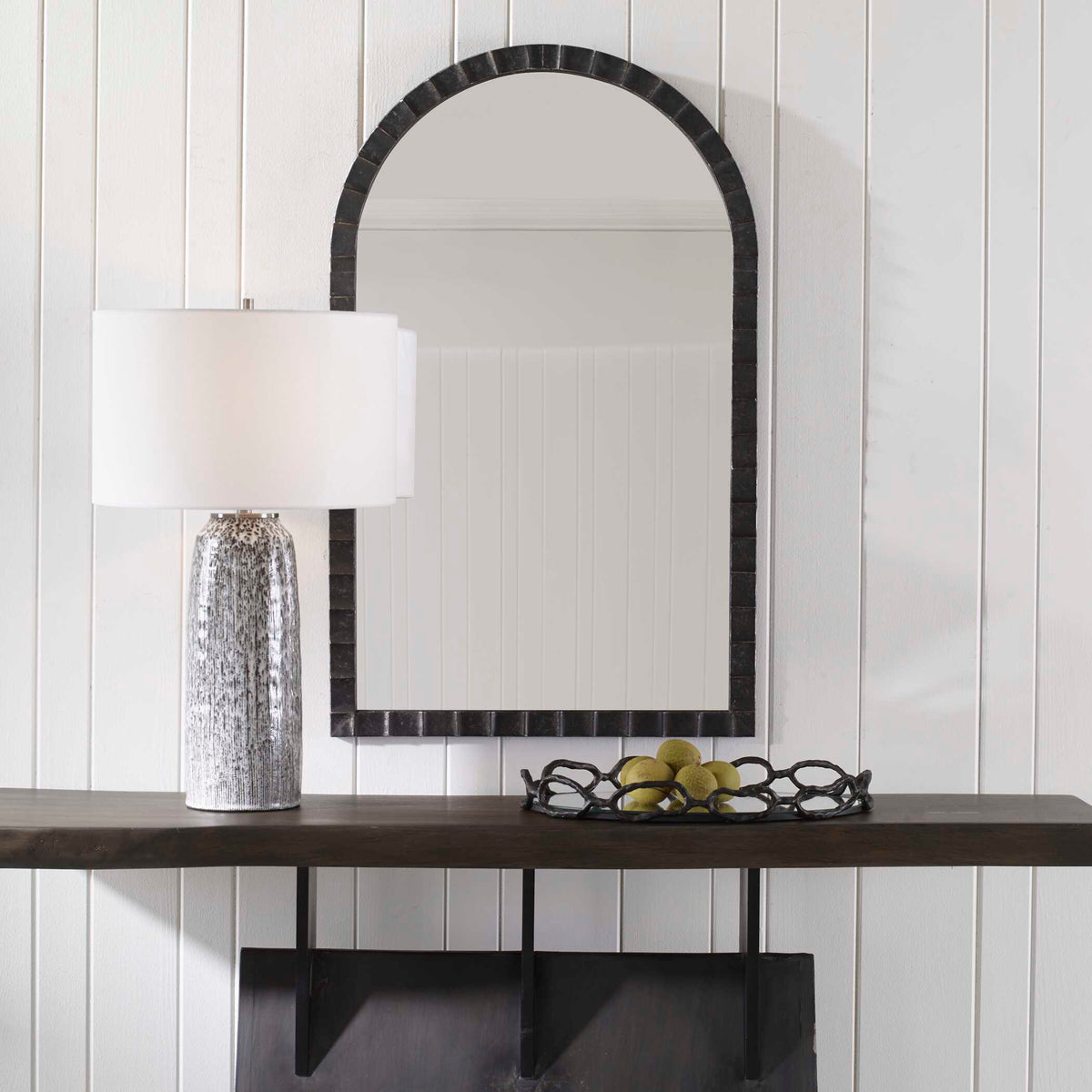 Dandridge Black Arch Mirror